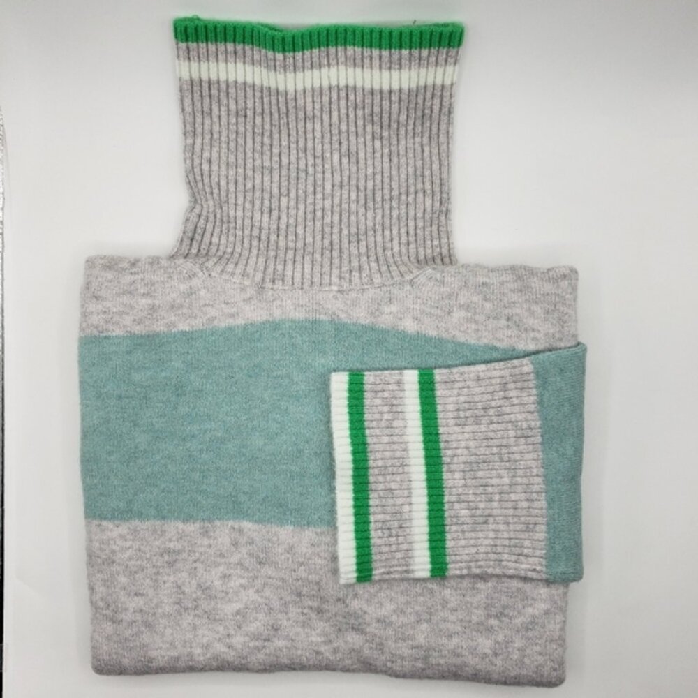 J. Crew Striped Turtleneck Sweater M - Picture 7 of 9
